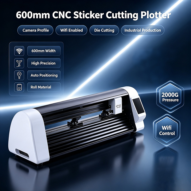 Die Cutting Machine - 600mm CNC Laser Sticker Cutting Plotter
