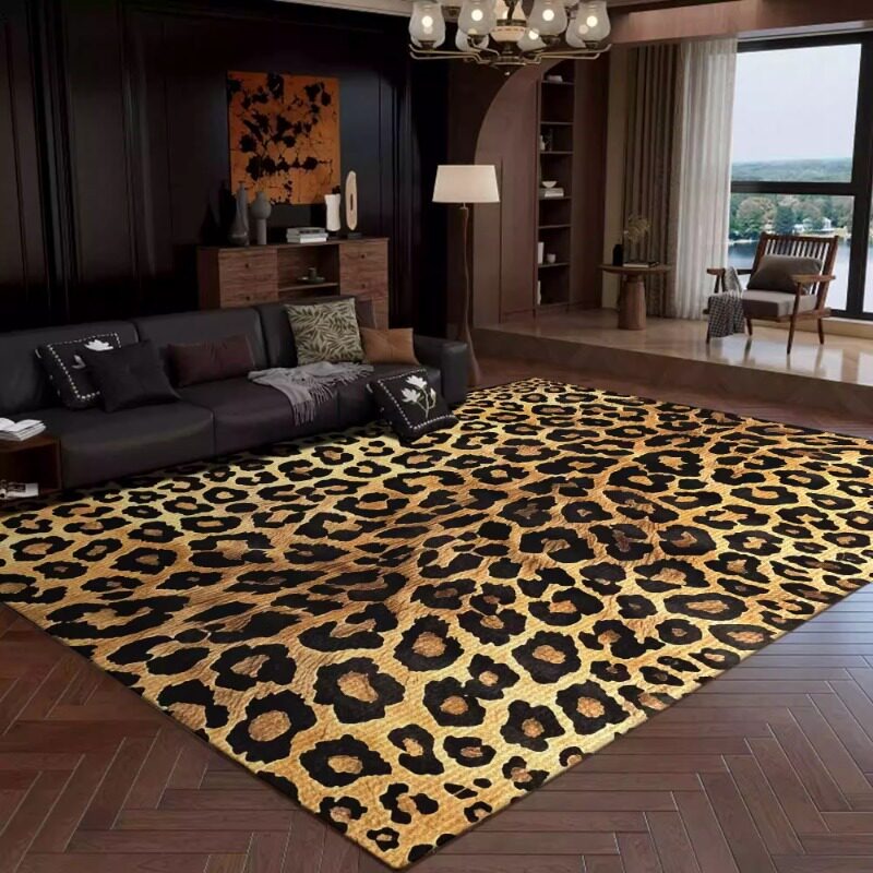 Retro Leopard Print Living Roo - огляд і ціна Commercial Printing Online