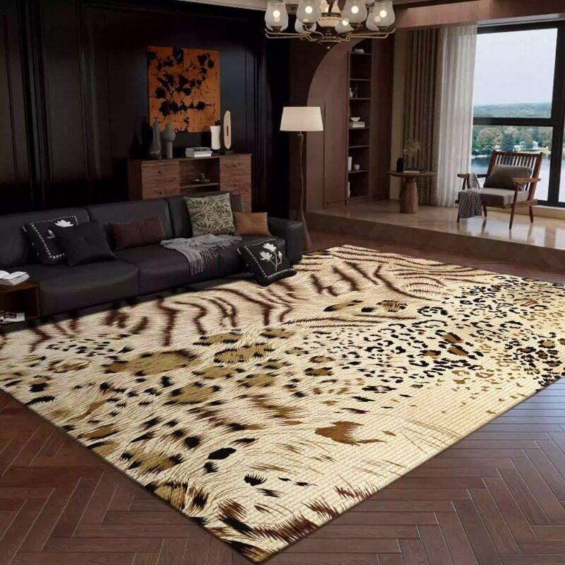 Retro Leopard Print Living Roo - огляд і ціна Commercial Printing Online