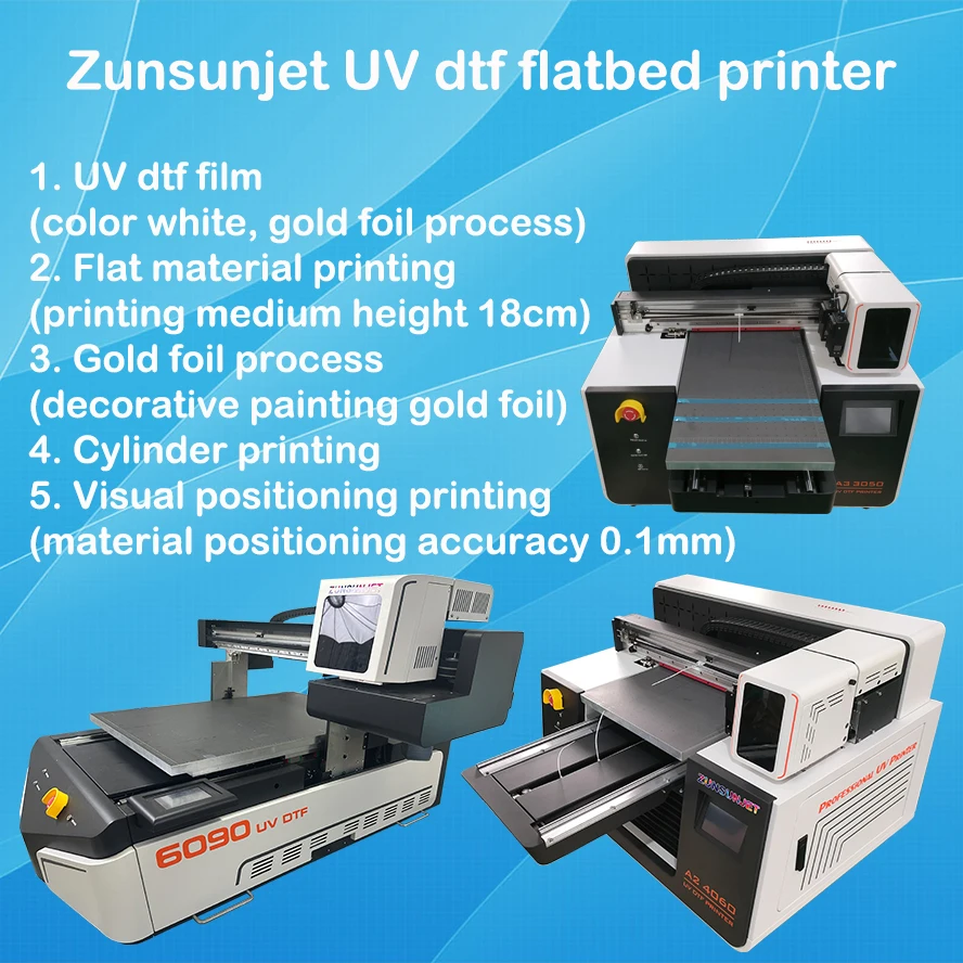 Small A2 Flatbed UV Dtf Inkjet - огляд і ціна Dtf Printer Machine